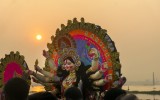 Sunset Immersion of Goddess Durga