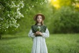 Girl in the apple trees
